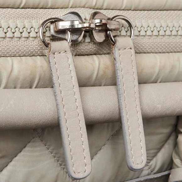 Chanel Dark White Quilted Nylon Coco Cocoon Large Zip Tote Bag - Picture 8 of 12